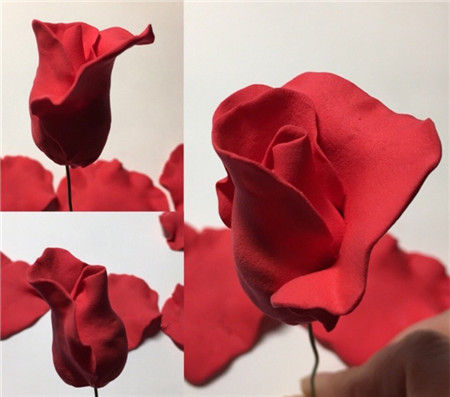 玫瑰花粘土制作方法
