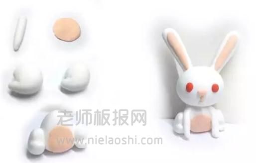 小白兔粘土制作方法