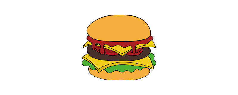 汉堡简笔画图片 汉堡是怎么画的