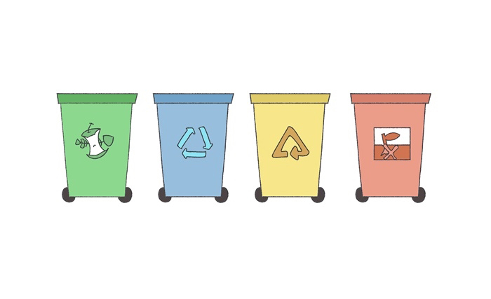 分类垃圾桶简笔画图片 垃圾桶是怎么画的