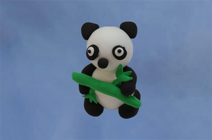 超轻粘土熊猫制作教程图片 粘土熊猫是怎么做的