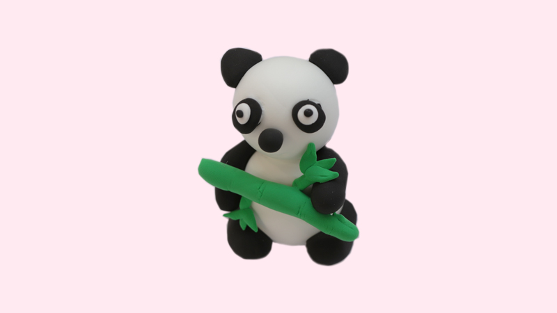超轻粘土熊猫制作教程图片 粘土熊猫是怎么做的