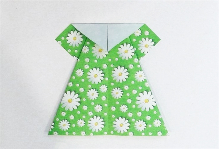 裙子折纸教程图片 裙子是怎么折的