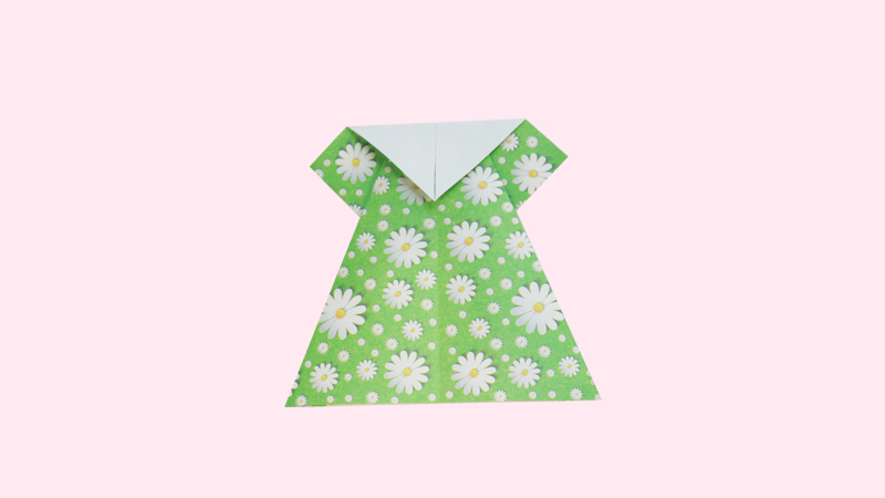 裙子折纸教程图片 裙子是怎么折的