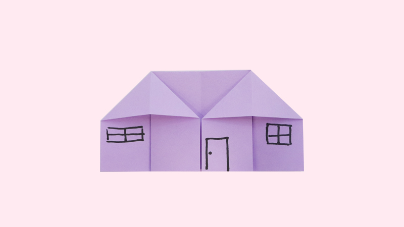 立体小房子折纸教程图片 小房子是怎么折的