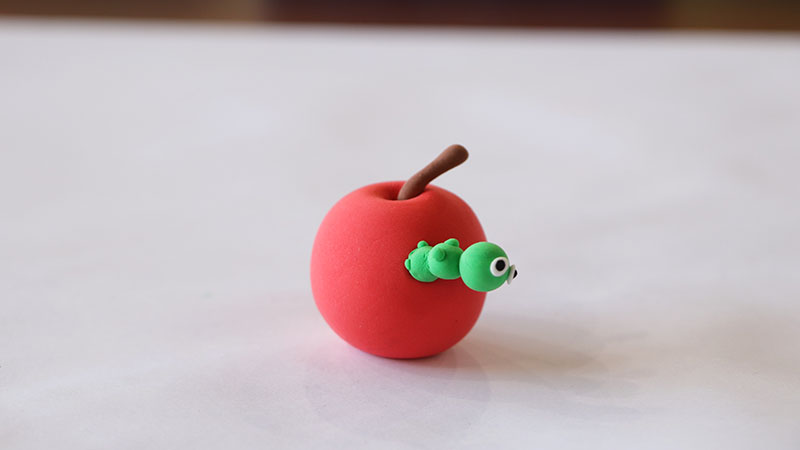 超轻粘土苹果制作教程图片 苹果用粘土是怎么做的