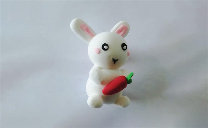 超轻粘土小兔子教程图片 用粘土是怎么做小兔子