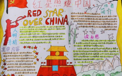 红星照耀中国手抄报图片