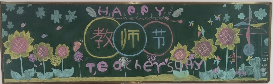 Happy Teachers' Day教师节黑板报图片
