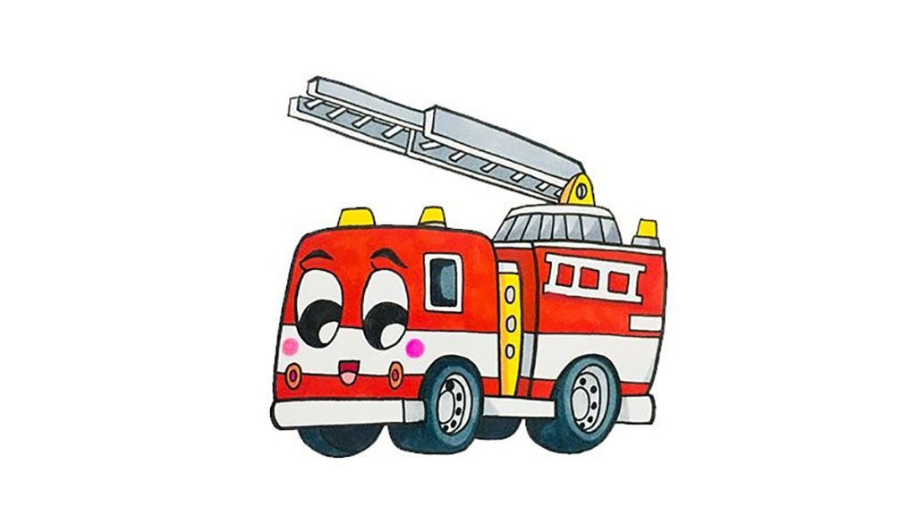 消防车简笔画图片 消防车怎么画的