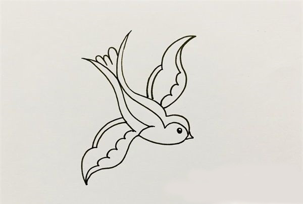 简单的小燕子简笔画图片 小燕子如何画的