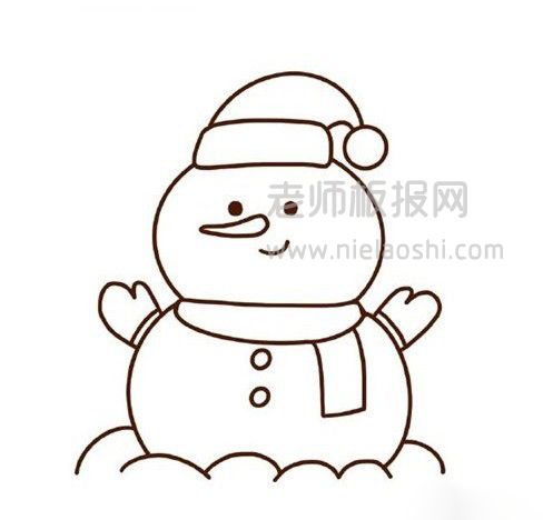 雪人简笔画图片 简单的雪人是怎么画的