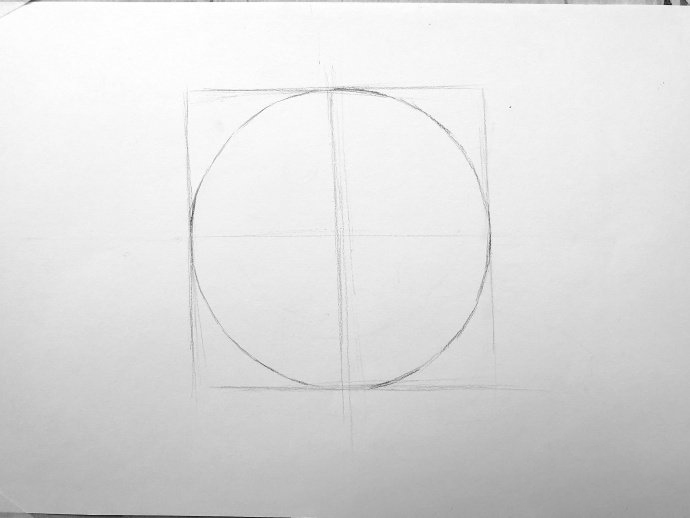 几何体素描怎么画圆