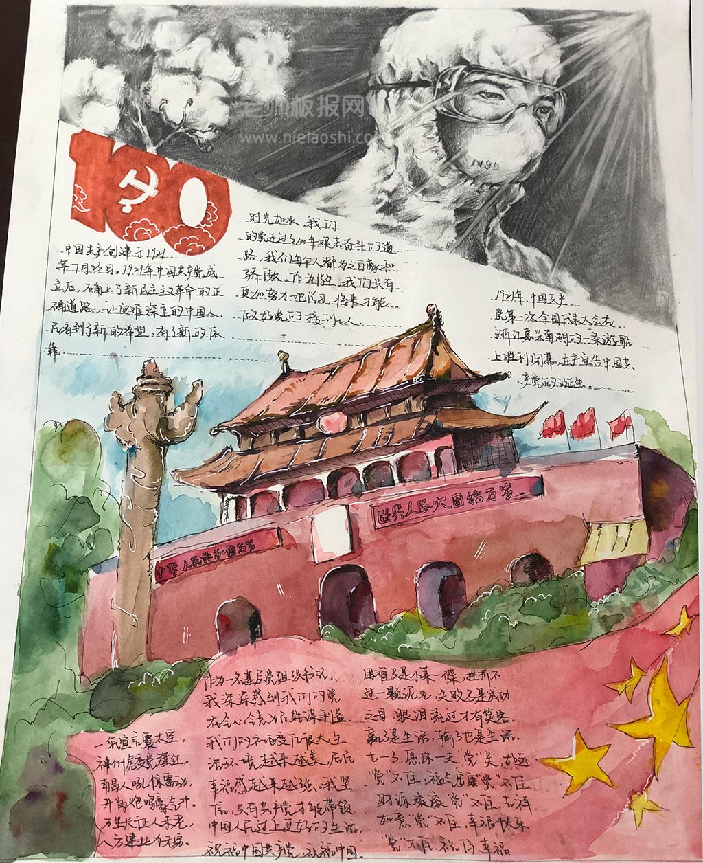 中国共产建党100周年手抄报