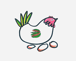 彩色孵蛋的母鸡简笔画画法图片步骤