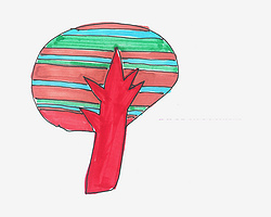 4-6岁简笔画教程 色彩小大树怎么画