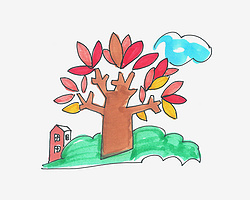 六七岁儿童画大全 大树怎么画