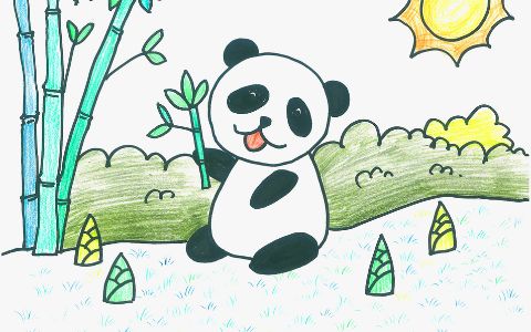 幼年大熊猫简笔画画法图片步骤 熊猫是怎么画的