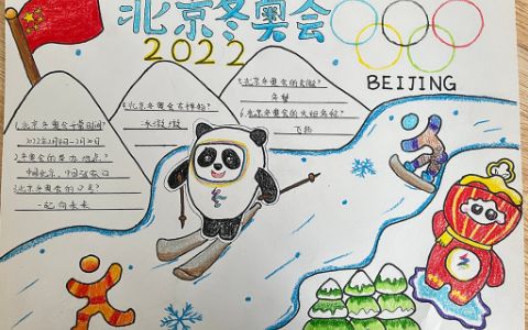 《2022北京冬奥会》开幕式手抄报图片