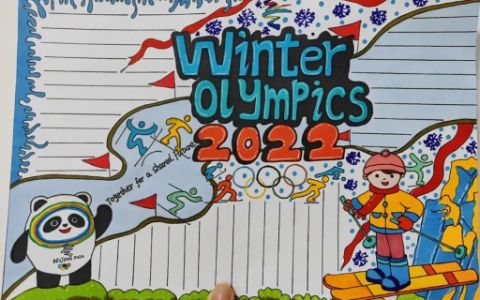 2022 winter olympics 手抄报图片 中英文版