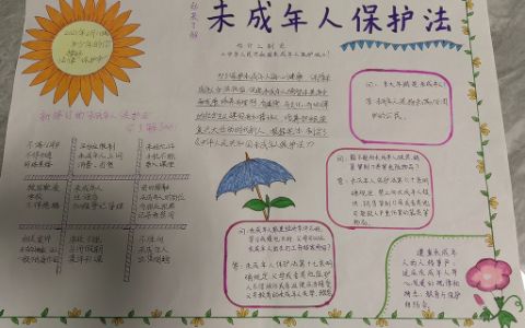 《中华人民共和国未成年人保护法》手抄报图片-含文字内容