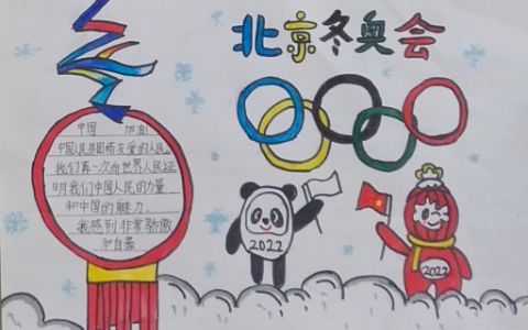 助力北京冬奥会手抄报绘画图片+文字内容