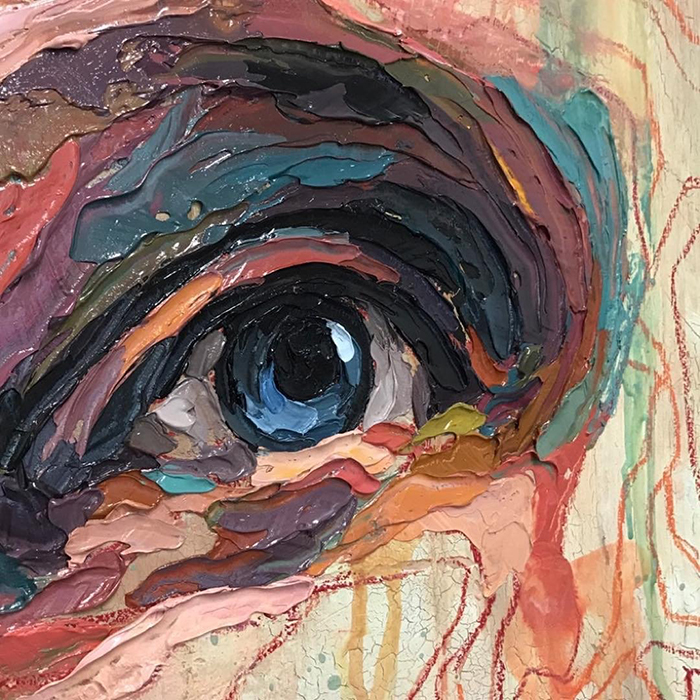眼睛色彩丰富的油画作品·肌理与色彩的碰撞油画欣赏