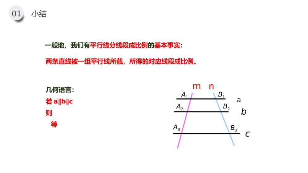 九年级下册(第27.2.2课时)《相似三角形的判定：平行线分线段成比例》PPT教学课件10