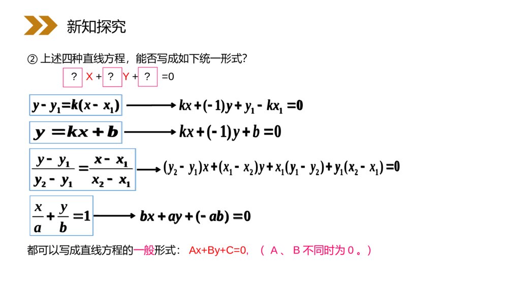 人教版高中数学必修二《直线的一般式方程》（第3.2.3课时）PPT教学课件4