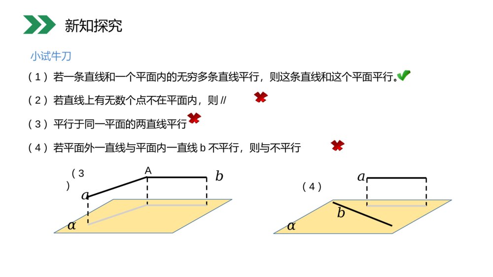 人教版高中数学必修二《直线与平面平行的判定》（第2.2.1课时）PPT教学课件8