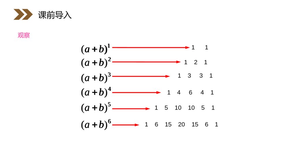 人教版高中·高二数学选修2-3《“杨辉三角”与二项式系数的性质》(第1.3.2课时)PPT课件3