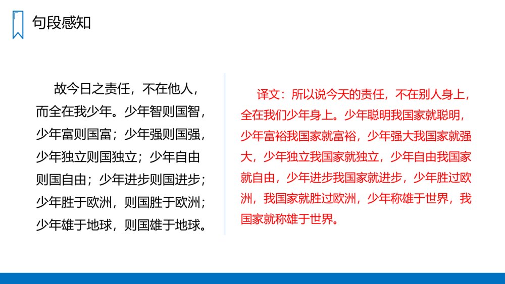 人教版五年级语文上册《少年中国说》PPT课件6