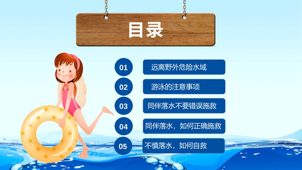 中小学生夏季防溺水主题班会PPT课件3