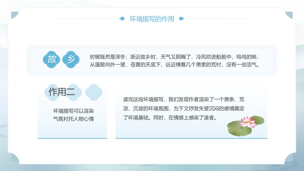 人教版部编版初中语文八年级下册《环境描写的作用》PPT课件下载8