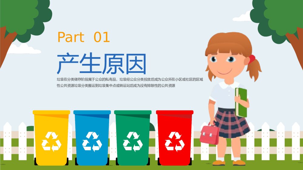 卡爱卡通垃圾分类保护环境主题教育PPT课件下载(带内容)3
