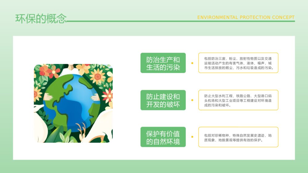 插画风环境保护主题教育PPT课件下载(带内容)5
