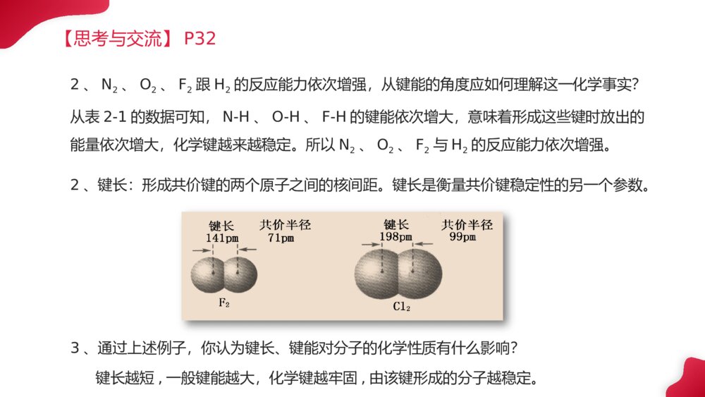 高二上册化学选修三《共价键》PPT课件(第2课时)6