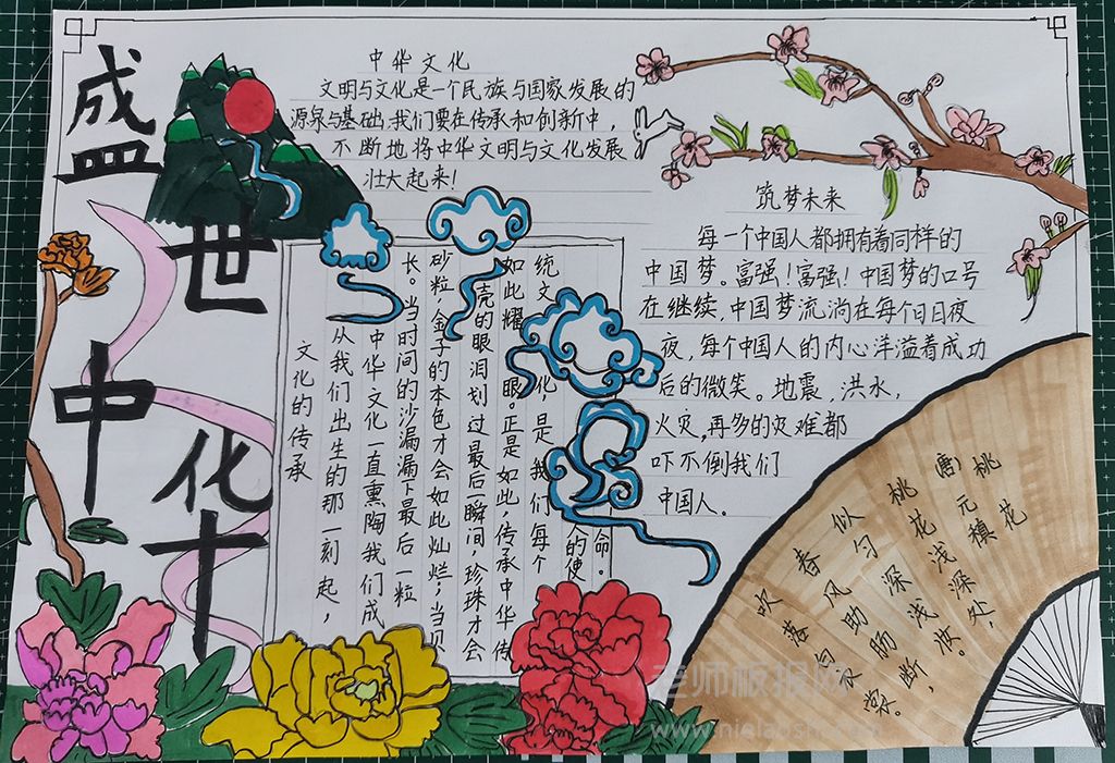 盛世中华手抄报图片 传承中华传统文化手抄报图片含内容文字