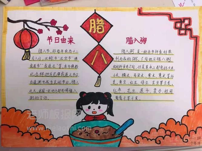 中国传统腊八节手抄报图片 腊八节手抄报简单好看给孩子收藏吧！