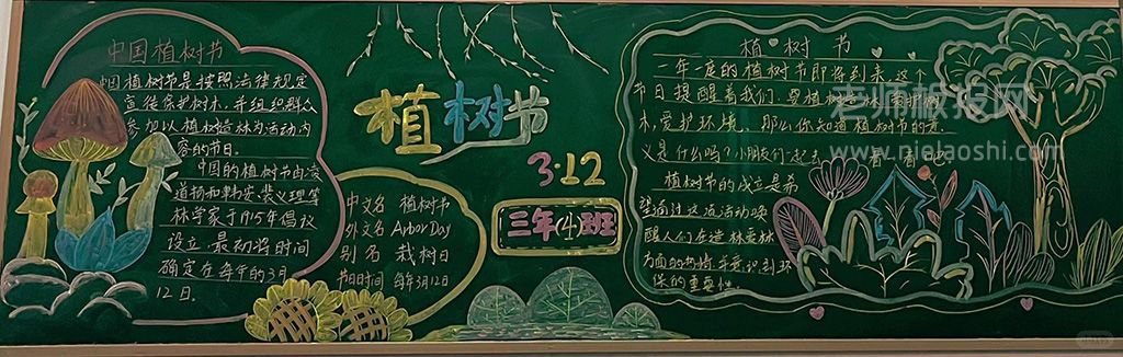 “不负好春光 播撒一片绿”小学生植树节专题黑板报（3张）