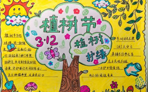 小学生“植树节”保护环境手抄报图片（3张）植树节手抄报
