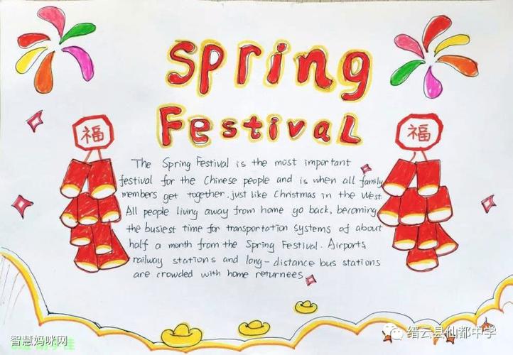 关于春节为题的英语手抄报 春节的英语手抄报