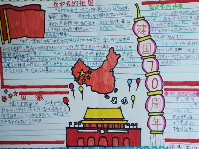 中国成立七74周年手抄报 祖国成就手抄报
