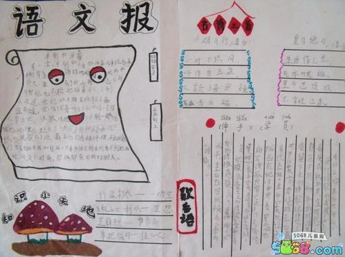 五年级语文漂亮手抄报 五年级语文手抄报