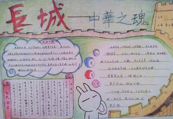 中国文化遗产一一长城手抄报 中国文化手抄报