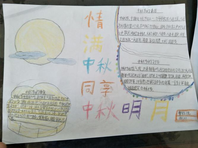 关于小学四年级中秋节手抄报 小学四年级手抄报