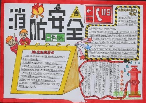 小学生一二年级消防安全手抄报 消防安全手抄报
