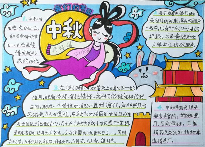 小学五年级关于中秋节的手抄报 小学五年级手抄报