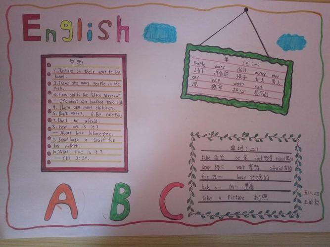 四年级最简单的英语手抄报 最简单的手抄报