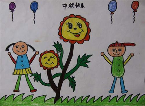 7一9岁儿童画中秋节手抄报 儿童绘画中秋节手抄报 